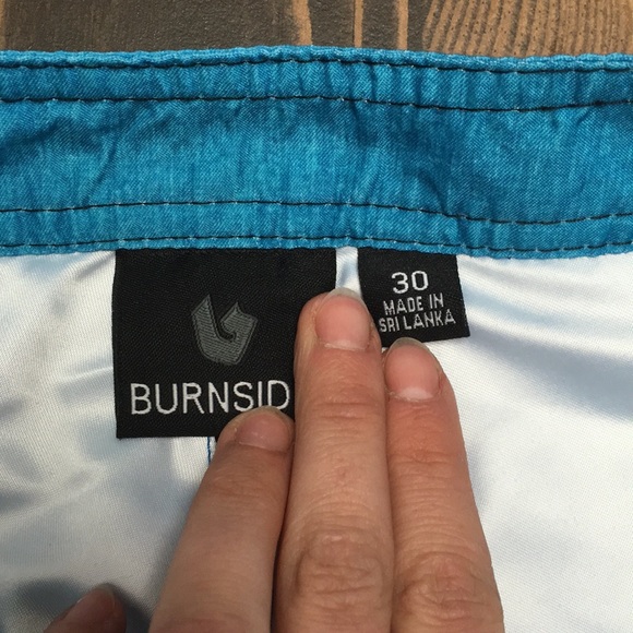 Burnside Heather Blue Board Shorts 30 - Picture 3 of 4